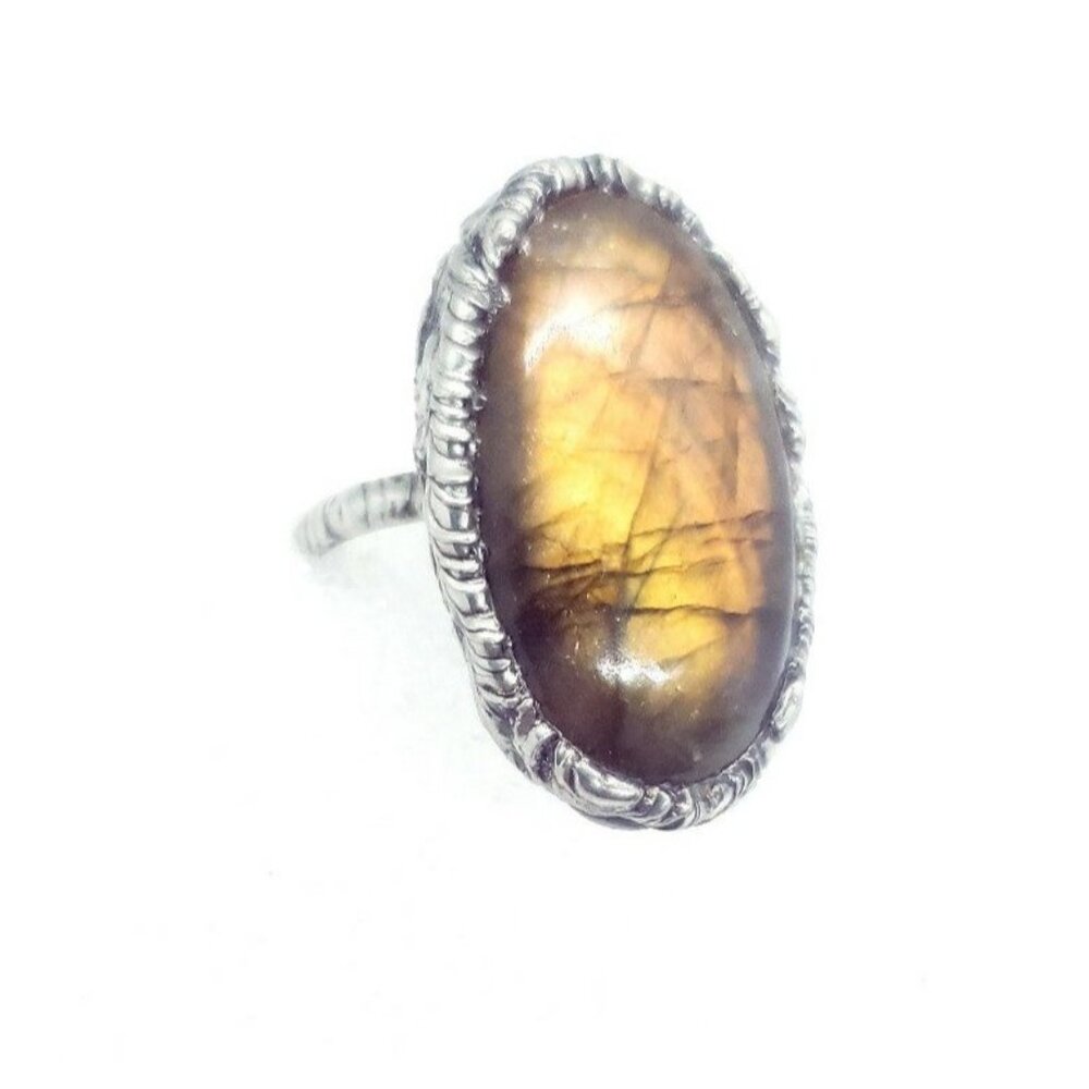 Labradorite Crystal Ring Adjustable - image 3